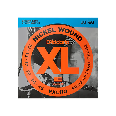Cuerdas D'Addario EXL110 Nickel Wound para Guitarra Eléctrica – Light (.010–.046)