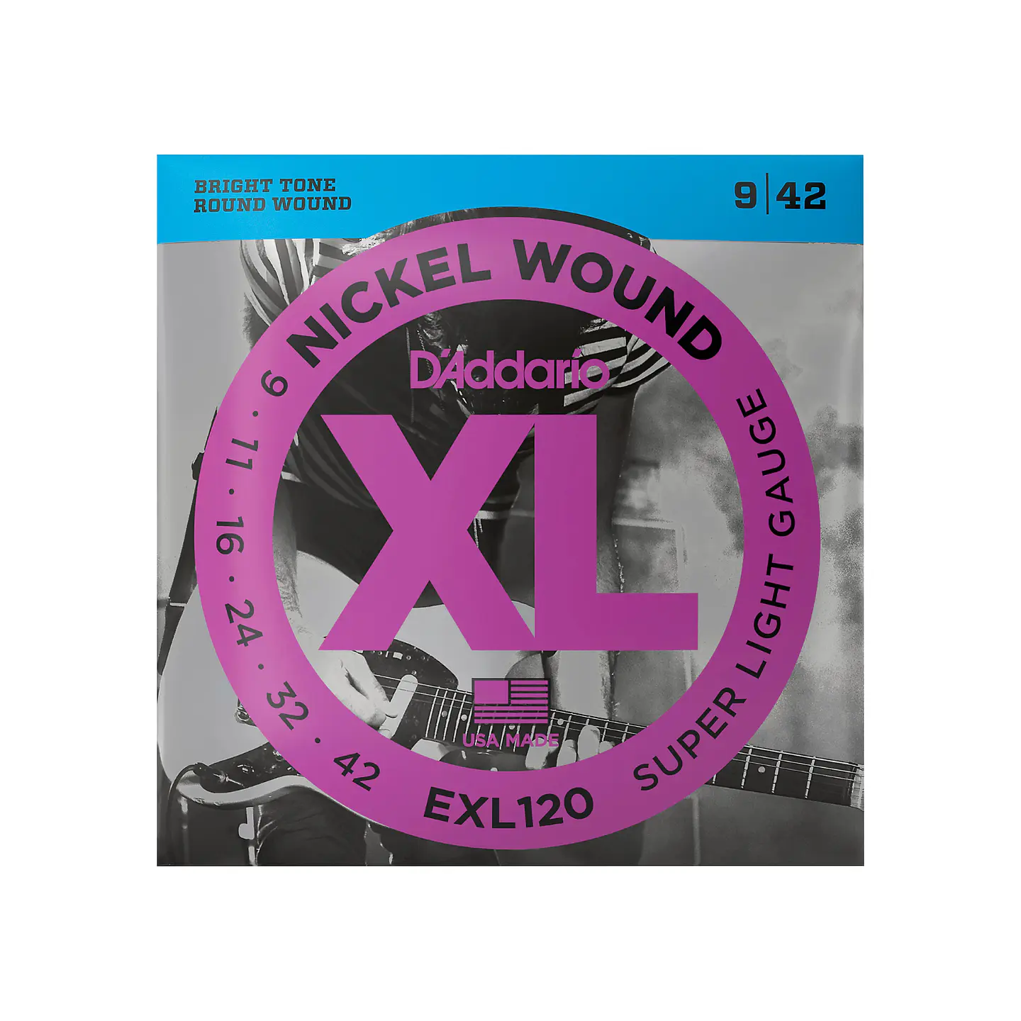 Cuerdas D'Addario EXL120 Nickel Wound para Guitarra Eléctrica – Super Light (.009–.042) 1