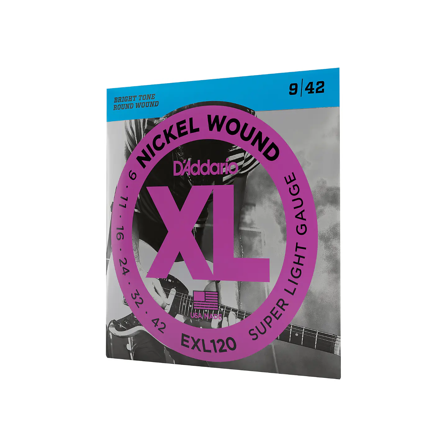 Cuerdas D'Addario EXL120 Nickel Wound para Guitarra Eléctrica – Super Light (.009–.042) 2