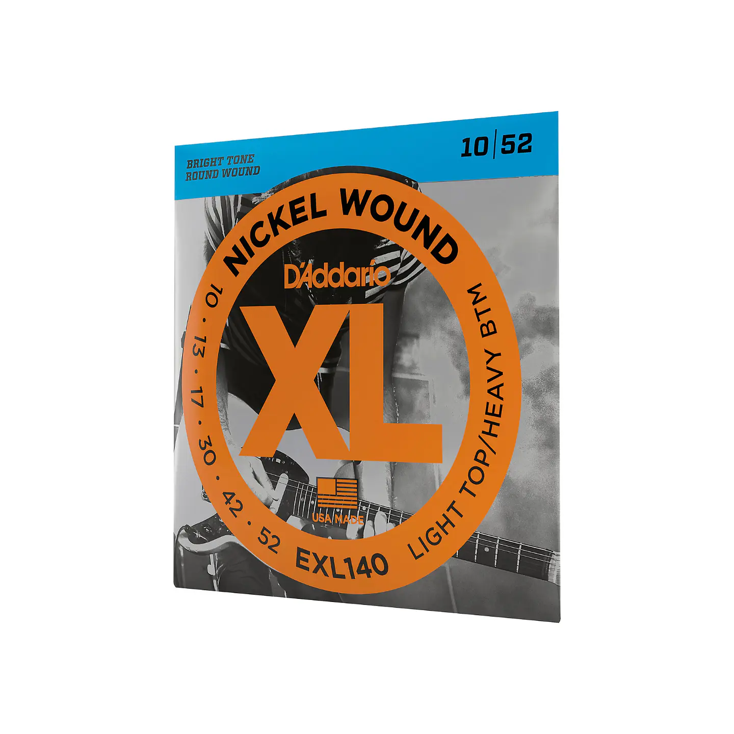 Cuerdas D'Addario EXL140 Nickel Wound para Guitarra Eléctrica – Light Top / Heavy Bottom (.010–.052) 2