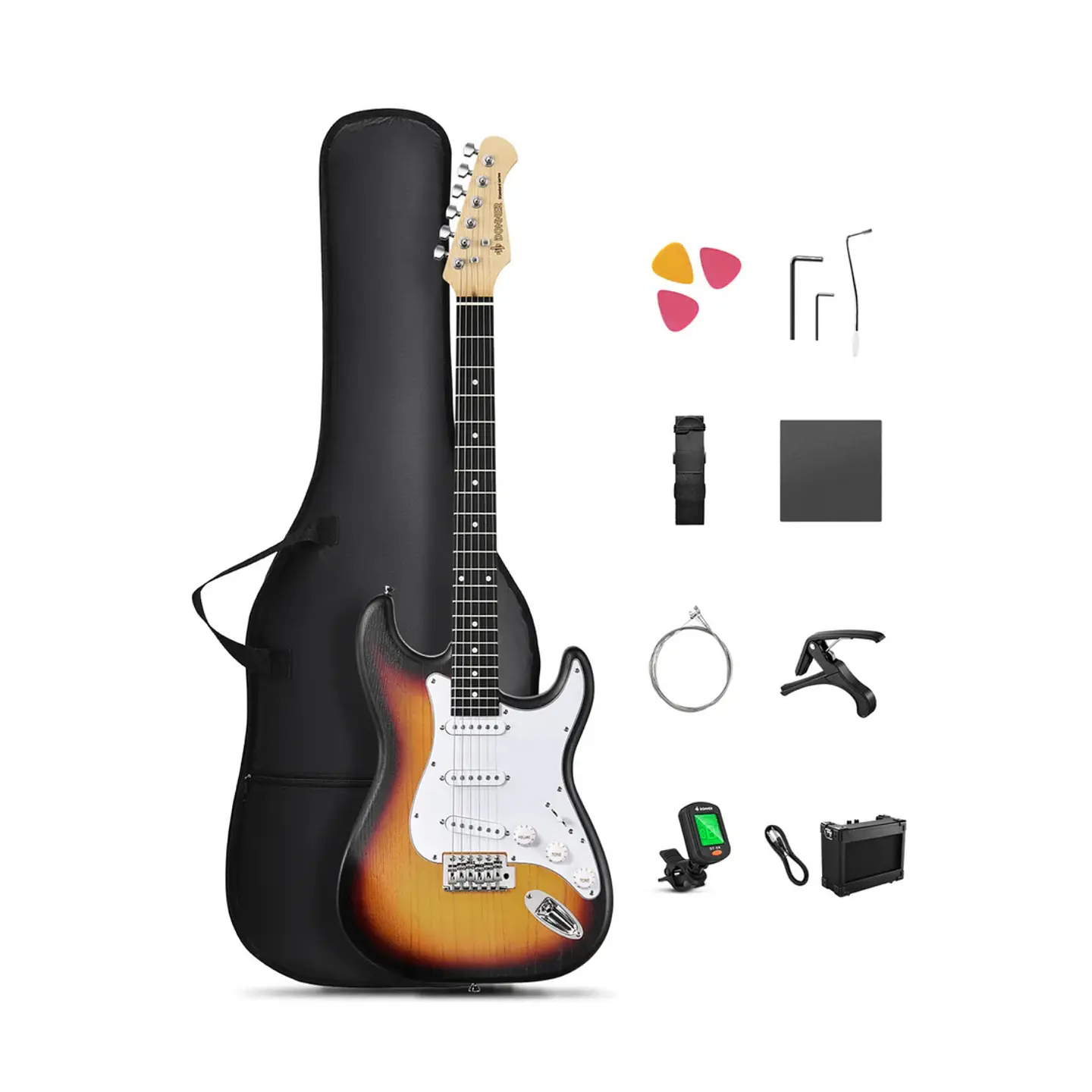 Set de Guitarra Eléctrica Donner DST-80 ST Sunburst 2