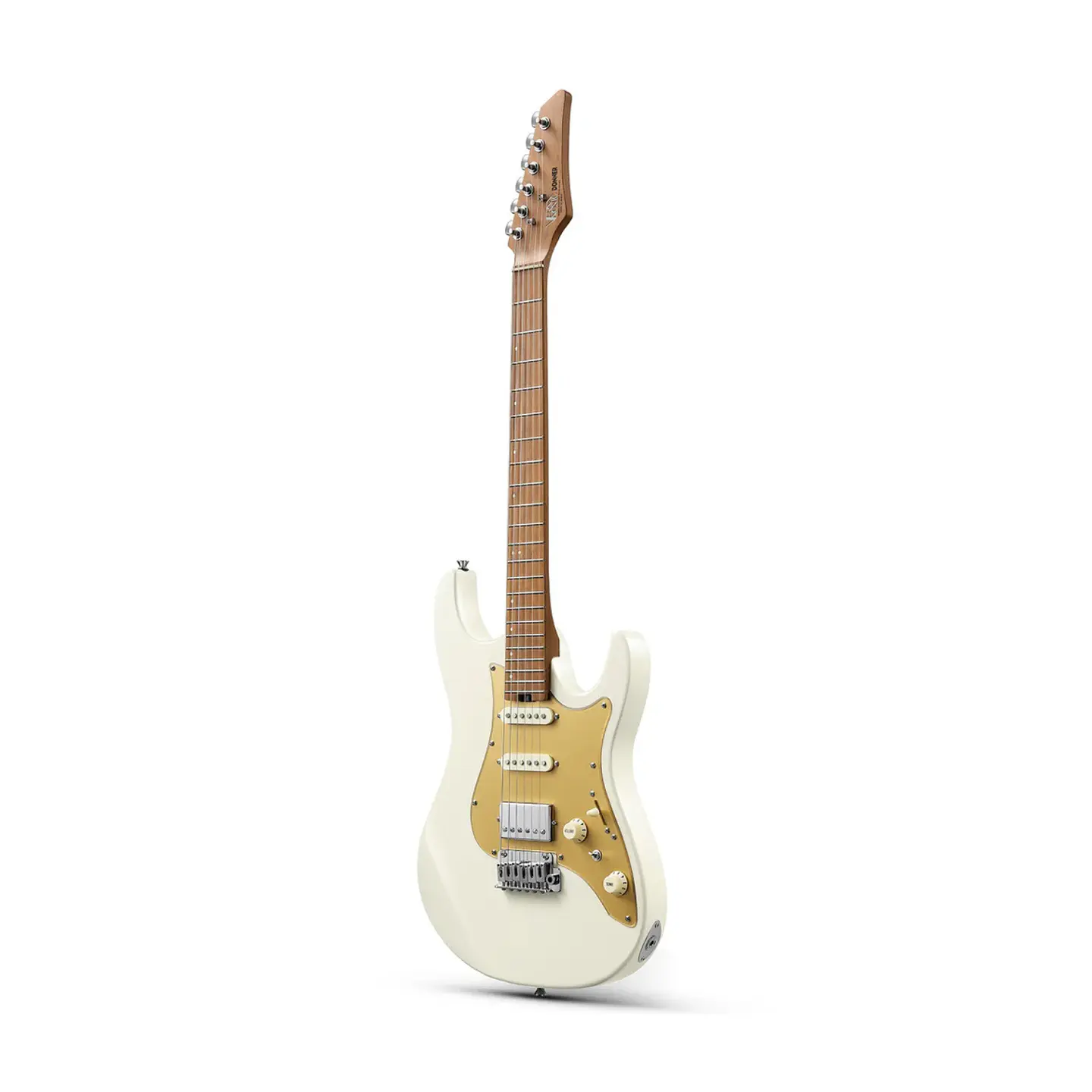 Guitarra Eléctrica Donner DST-550 Gold White 2