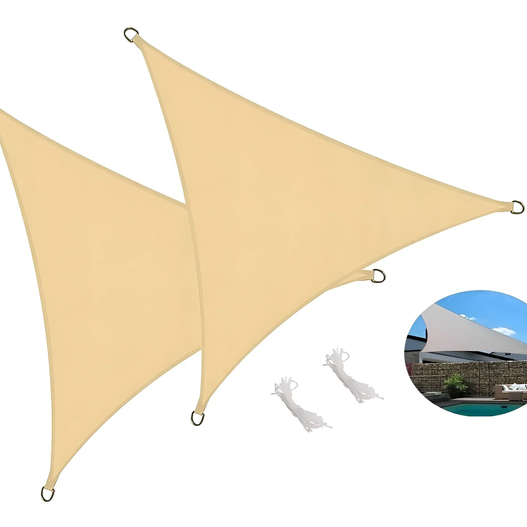 Toldo Vela Quitasol Triangular 3x3 M 1