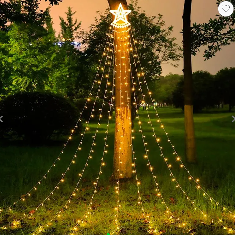 Luz Cascada Navidad De Estrella 1