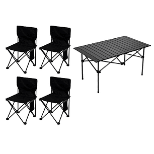 Set para  Camping Juego de mesa con 4 sillas 
