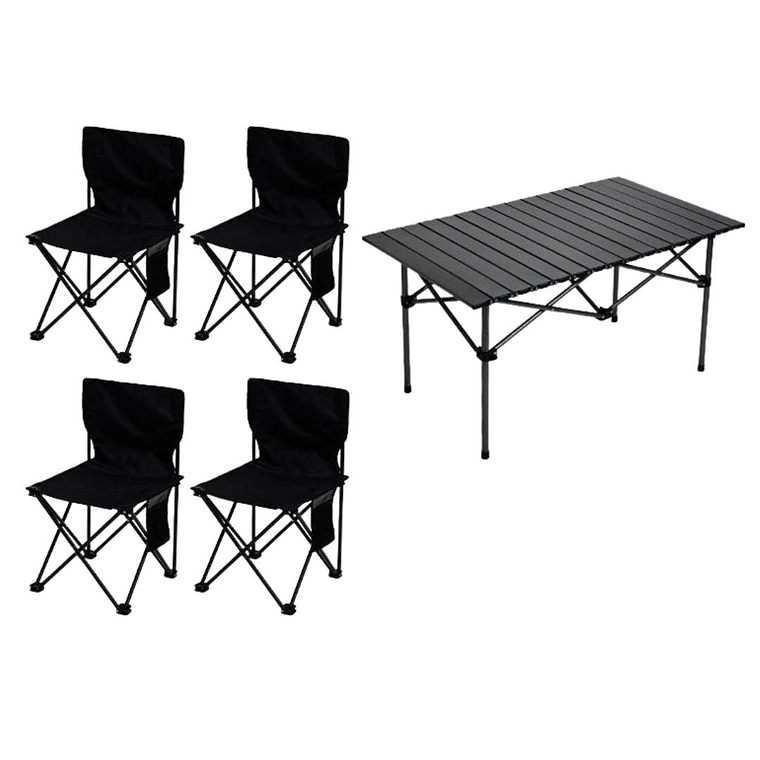 Set para  Camping Juego de mesa con 4 sillas  1