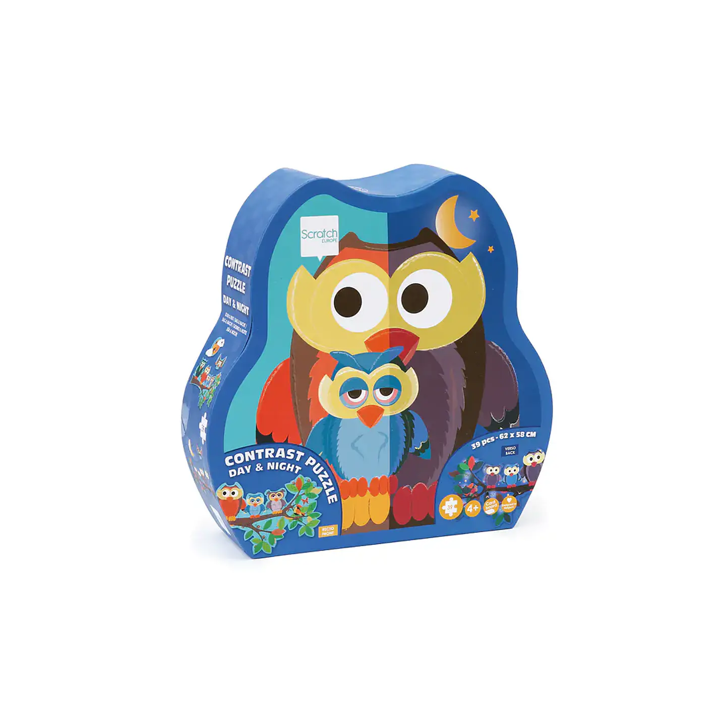 Puzzle Doble con Forma de Búho 39 pcs. 1
