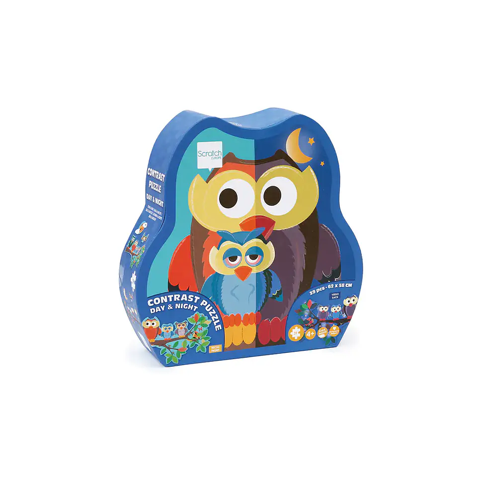 Puzzle Doble con Forma de Búho 39 pcs. 1