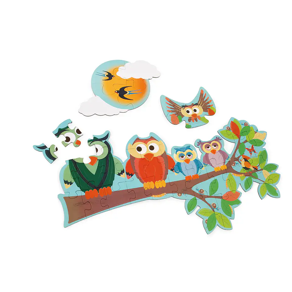 Puzzle Doble con Forma de Búho 39 pcs. 4