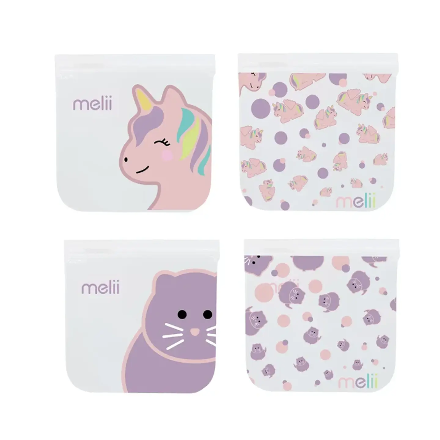 Pack de 4 Bolsas Reutilizables para Snacks 1