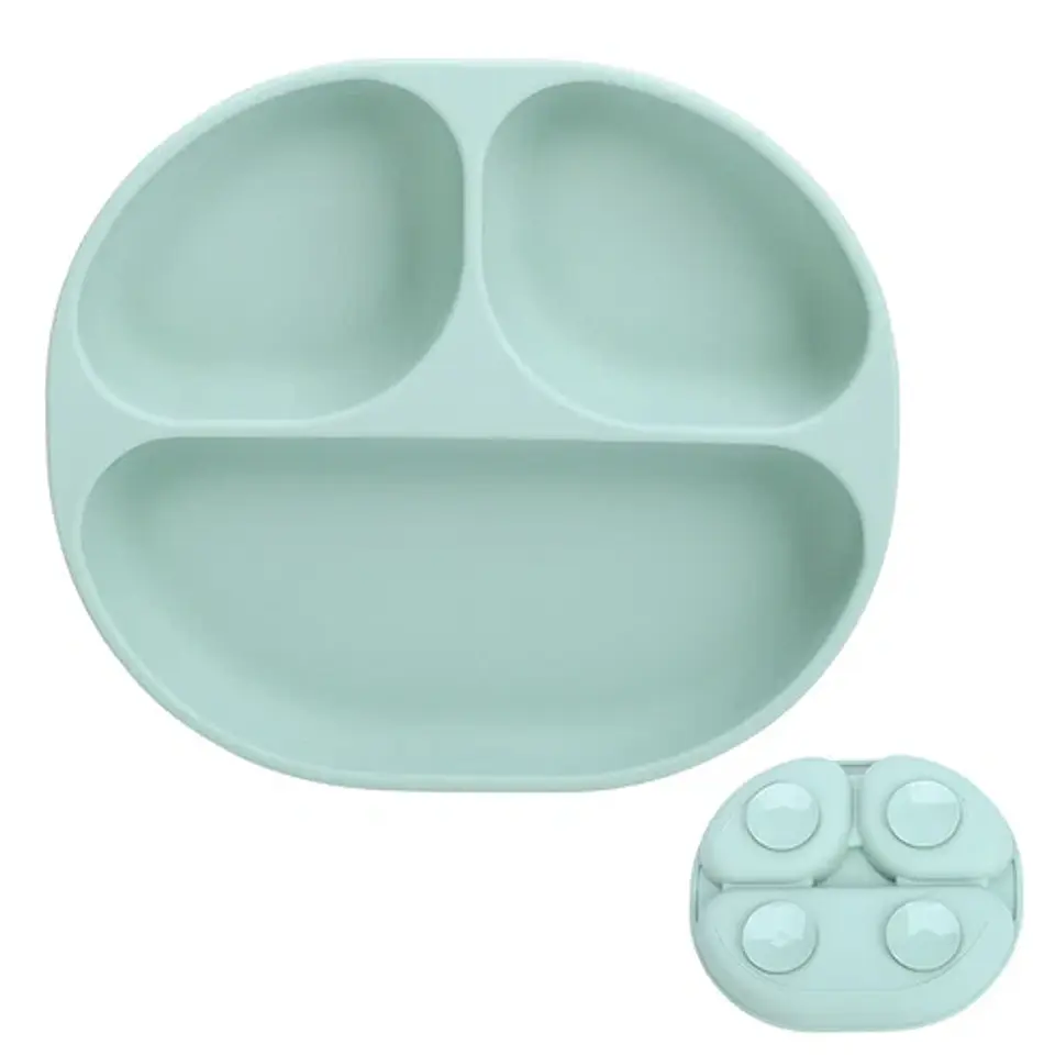 Plato de Silicona con Succión y Divisiones 1