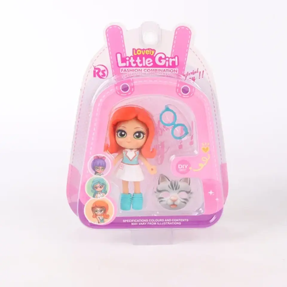 Muñeca Little Girl Con Accesorios Naranjo 1