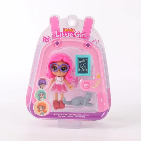 Muñeca Little Girl Con Accesorios Rosado