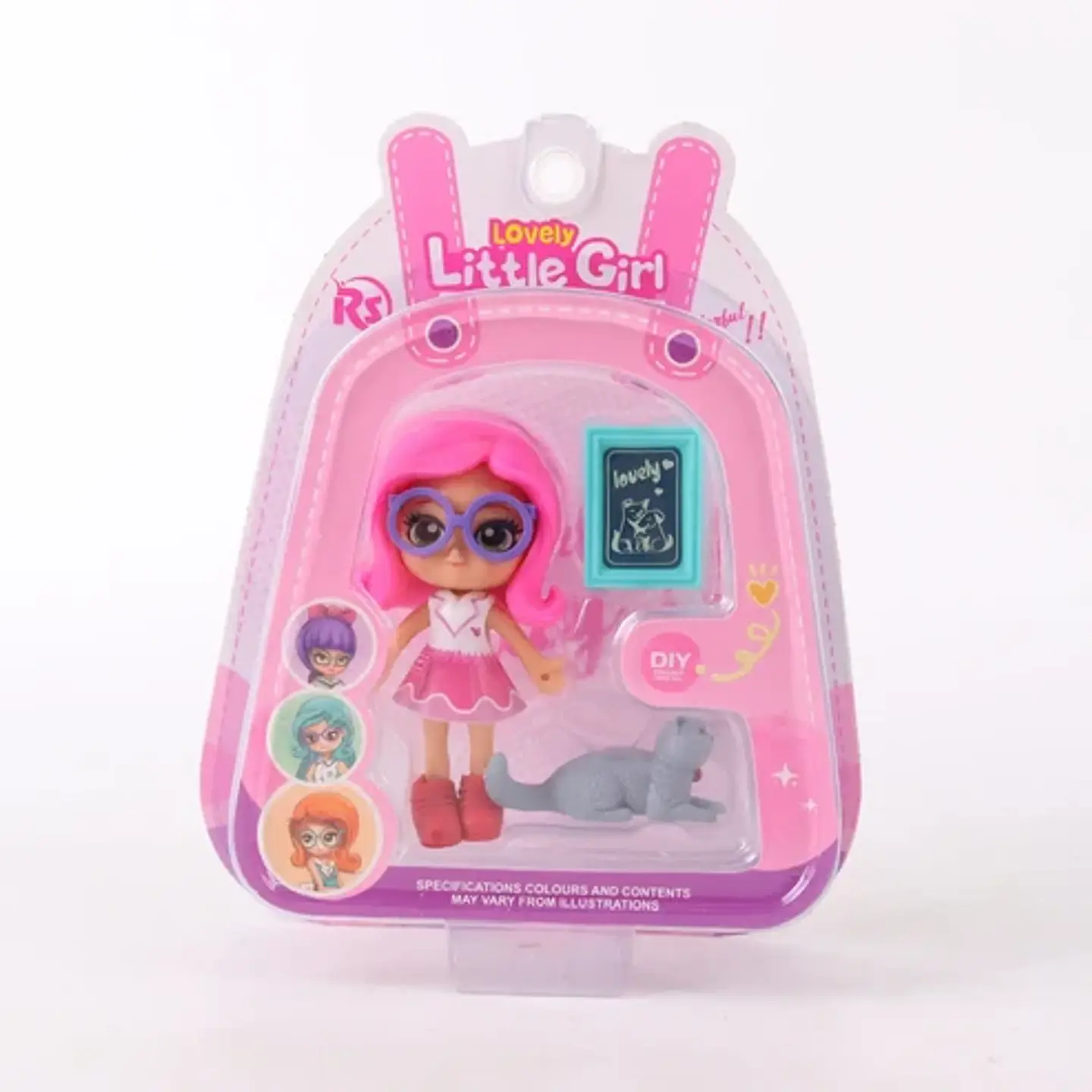 Muñeca Little Girl Con Accesorios Rosado 1