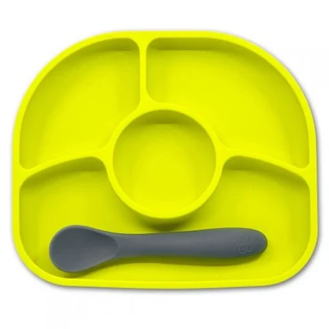 Plato Antiderrame de Silicona con Cuchara Yumi