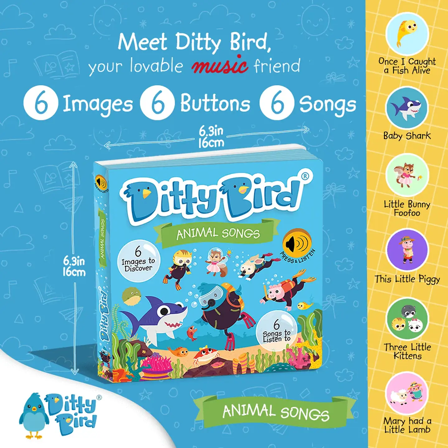 Libro Interactivo Musical Animal Songs - Ditty Bird 2