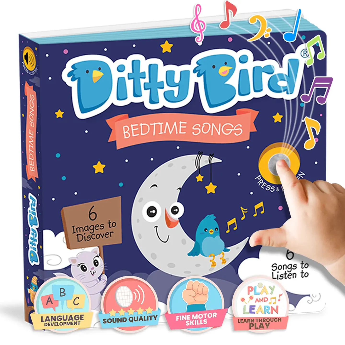 Libro Interactivo Musical Bedtime Songs - Ditty Bird 1