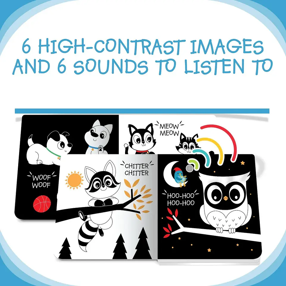 Libro Interactivo Musical Black & White Animals - Ditty Bird 4