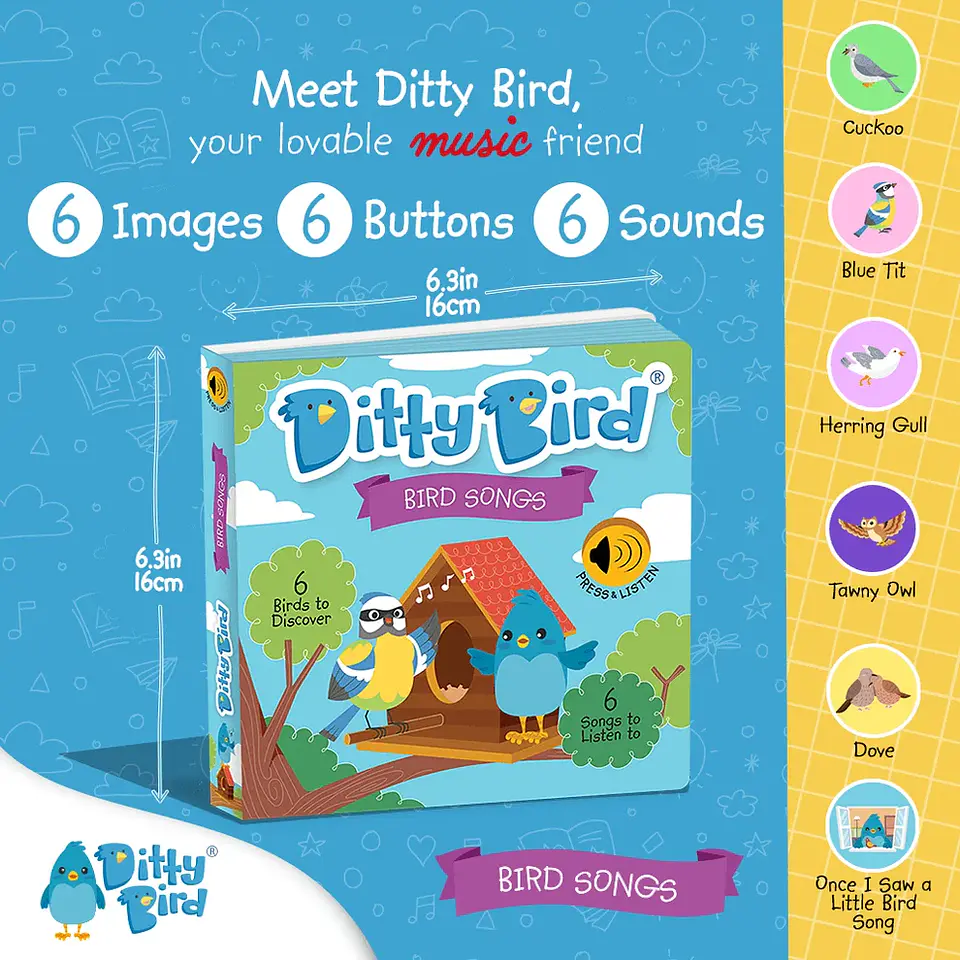 Libro Interactivo Musical Bird Songs - Ditty Bird 2
