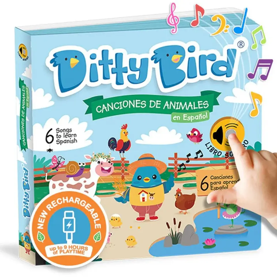 Libro Interactivo Musical Canciones de Animales en Español - Ditty Bird 1