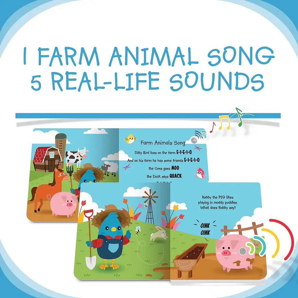 Libro Interactivo Musical Farm Animal Sounds - Ditty Bird 4
