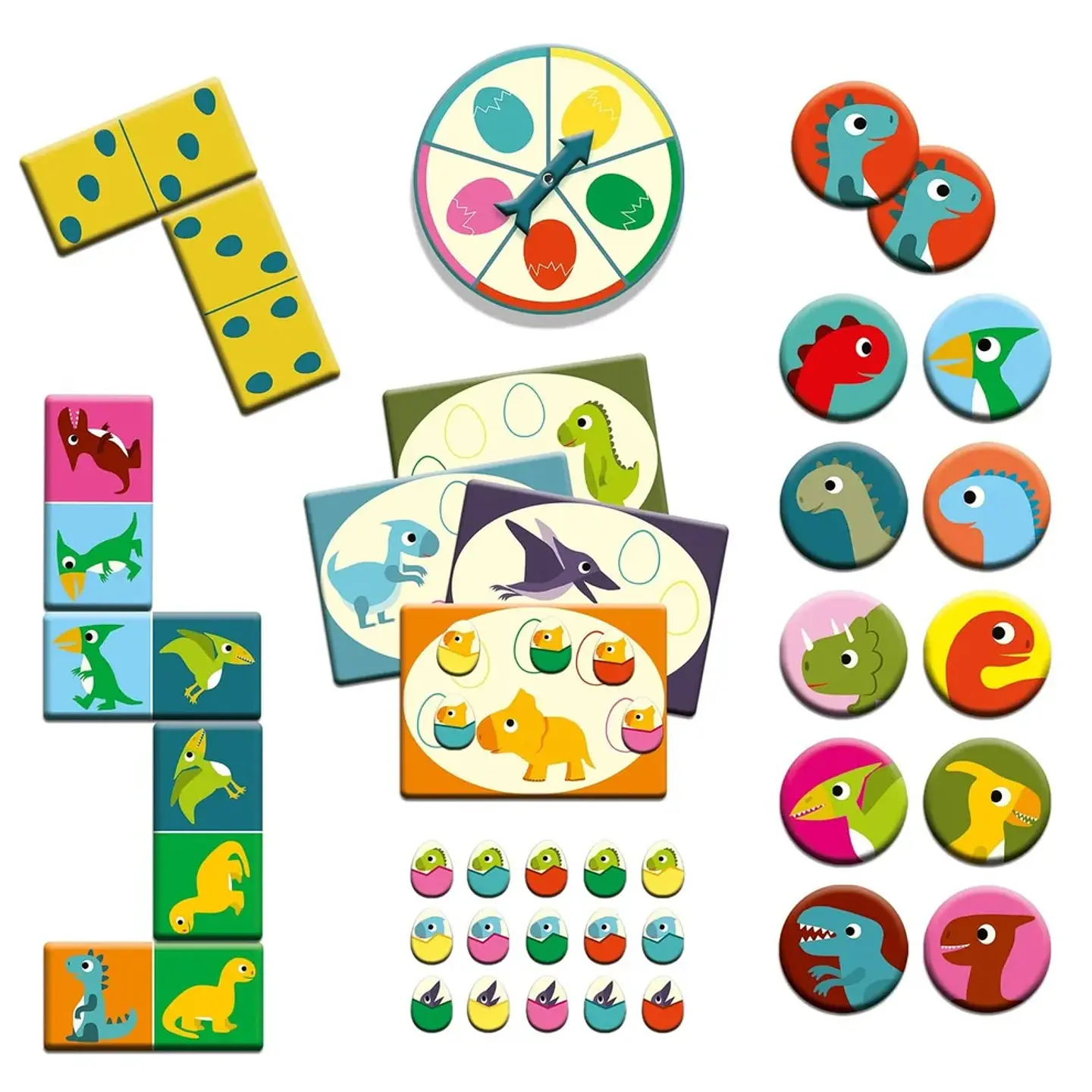 Bingo Memo Dominó Dinosaurios - Djeco 2