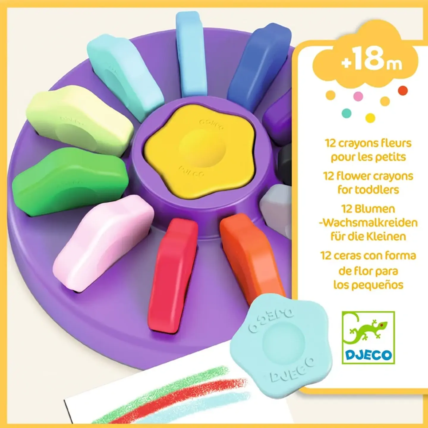 12 Crayones de Flores - Djeco 1