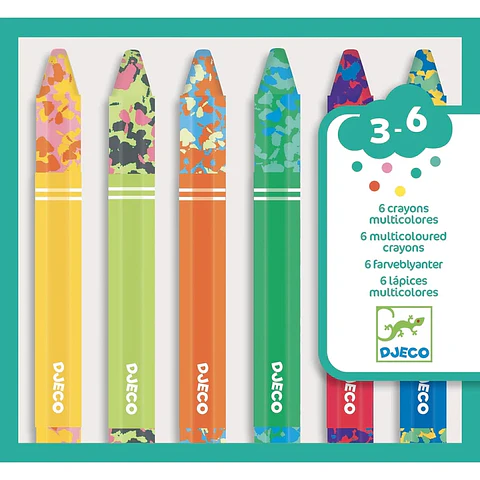 6 Crayones Multicolores - Djeco