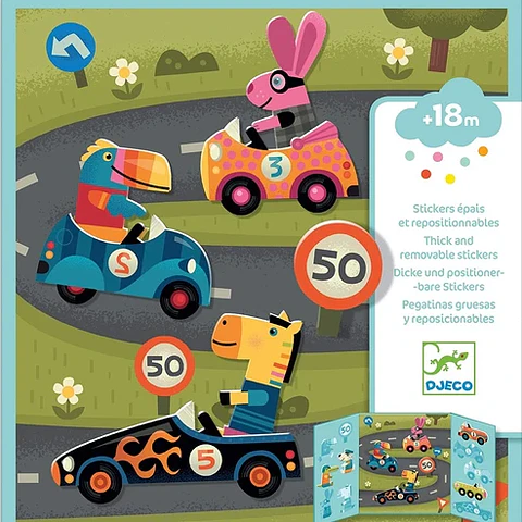Crea Coches con Stickers - Djeco