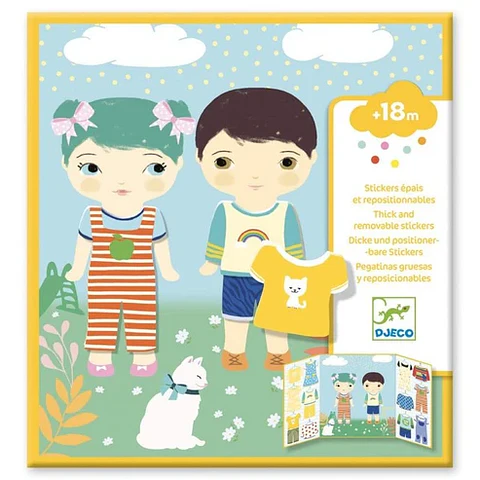 Crea tu Ropa con Pegatinas - Djeco
