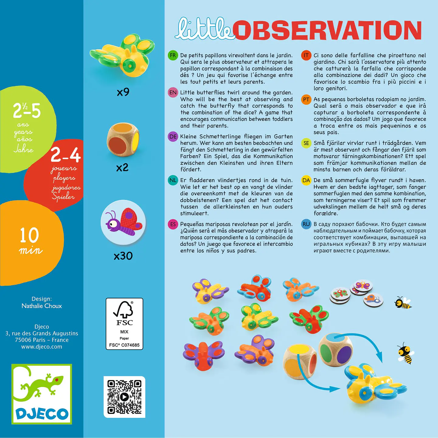  Juego Mariposas Little Observation - Djeco 3