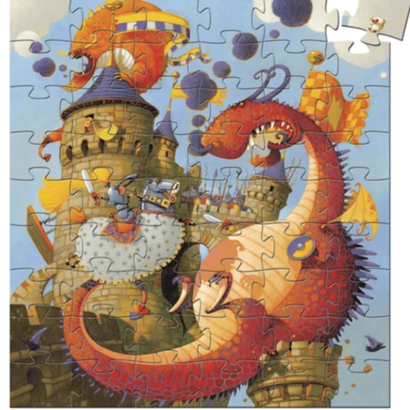 Puzzle Caballero y el Dragón 54 Piezas - Djeco 2