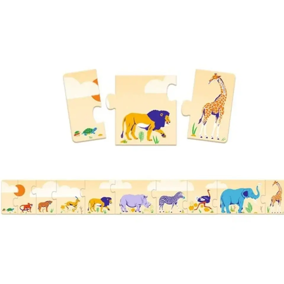 Puzzle Dúo Pequeños y Grandes Animales - Djeco 2
