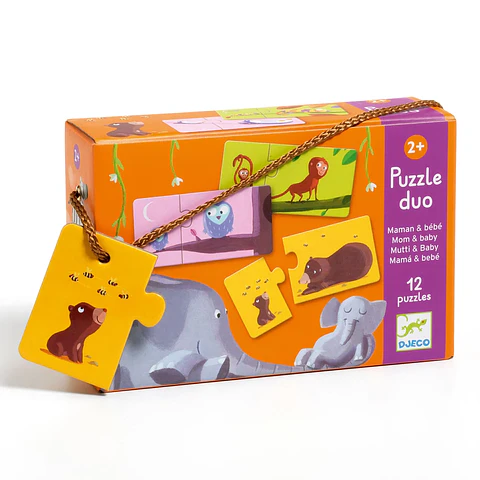 Puzzle Dúo Educativo Mamá y Bebé - Djeco