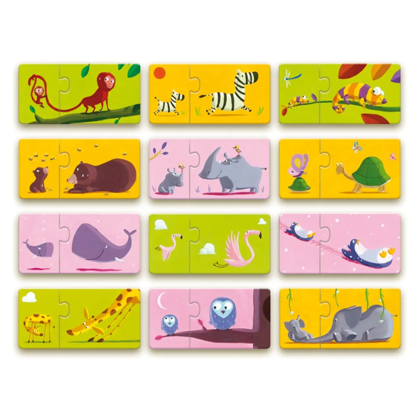 Puzzle Dúo Educativo Mamá y Bebé - Djeco 3