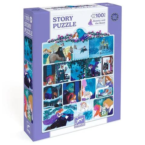 Puzzle de Historia La Bella y la Bestia 100 Piezas - Djeco