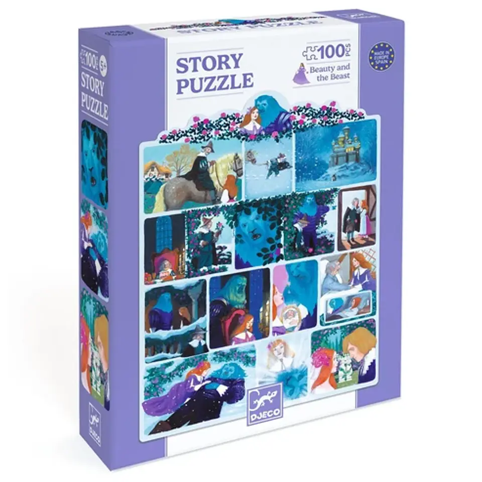Puzzle de Historia La Bella y la Bestia 100 Piezas - Djeco 1