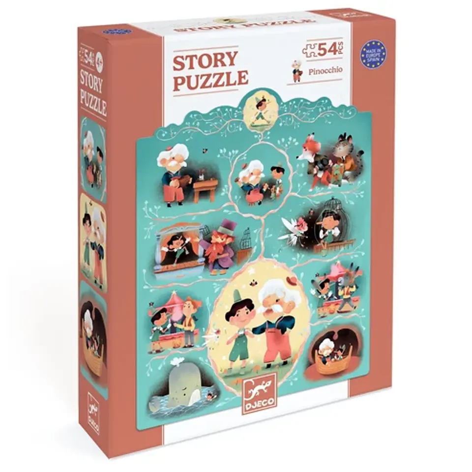 Puzzle de Historia Pinocho 54 Piezas - Djeco 1