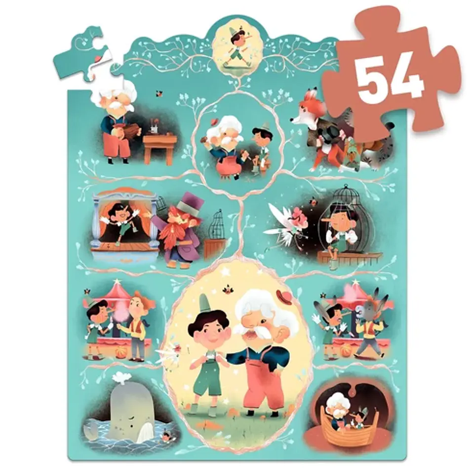 Puzzle de Historia Pinocho 54 Piezas - Djeco 2