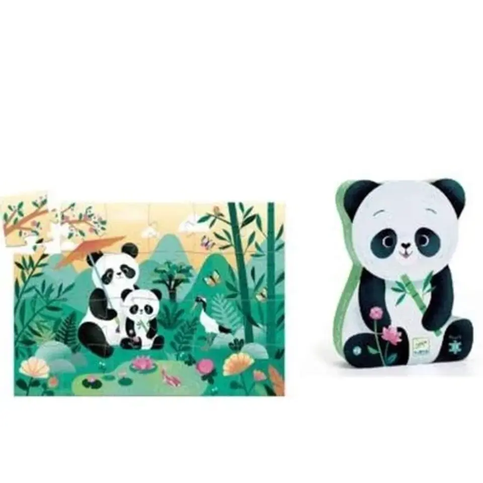 Puzzle Silueta El Panda Leo - Djeco 2