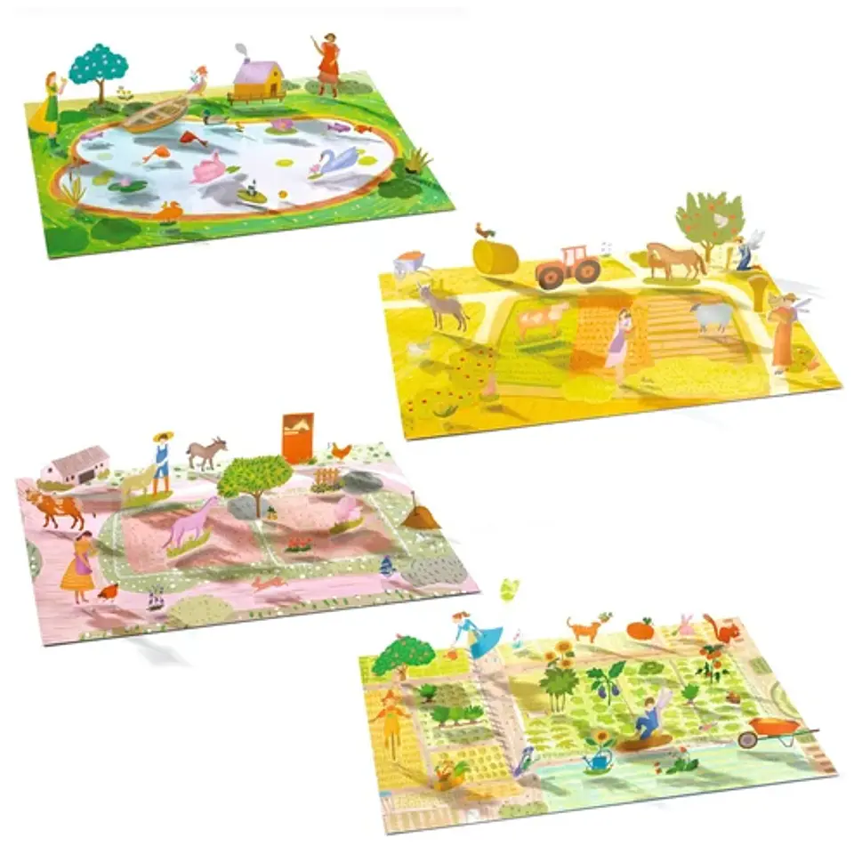 Stickers 3D Animales Granja - Djeco 3