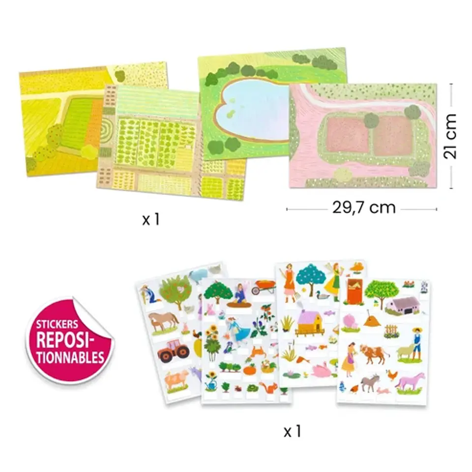Stickers 3D Animales Granja - Djeco 5