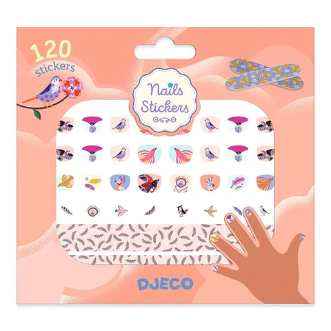 Stickers para Uñas Plumas - Djeco
