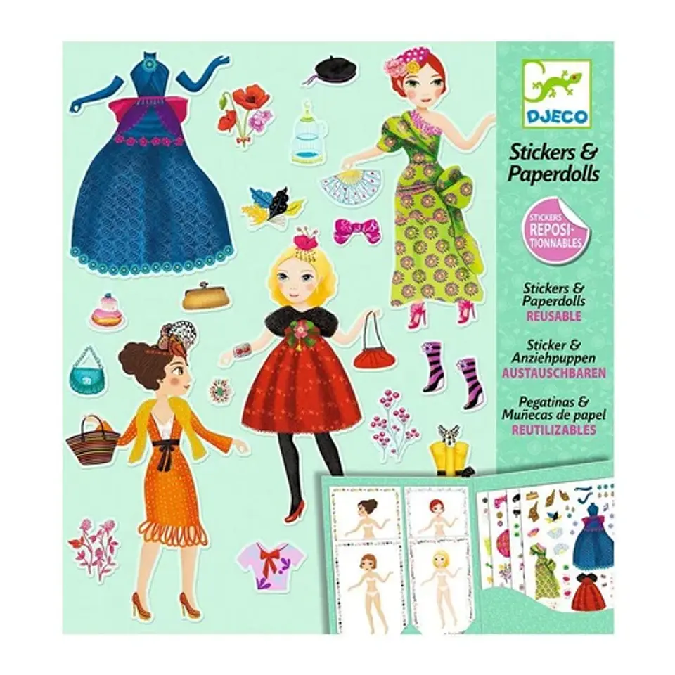 Stickers Y Muñecas de Papel Masive - Djeco 1