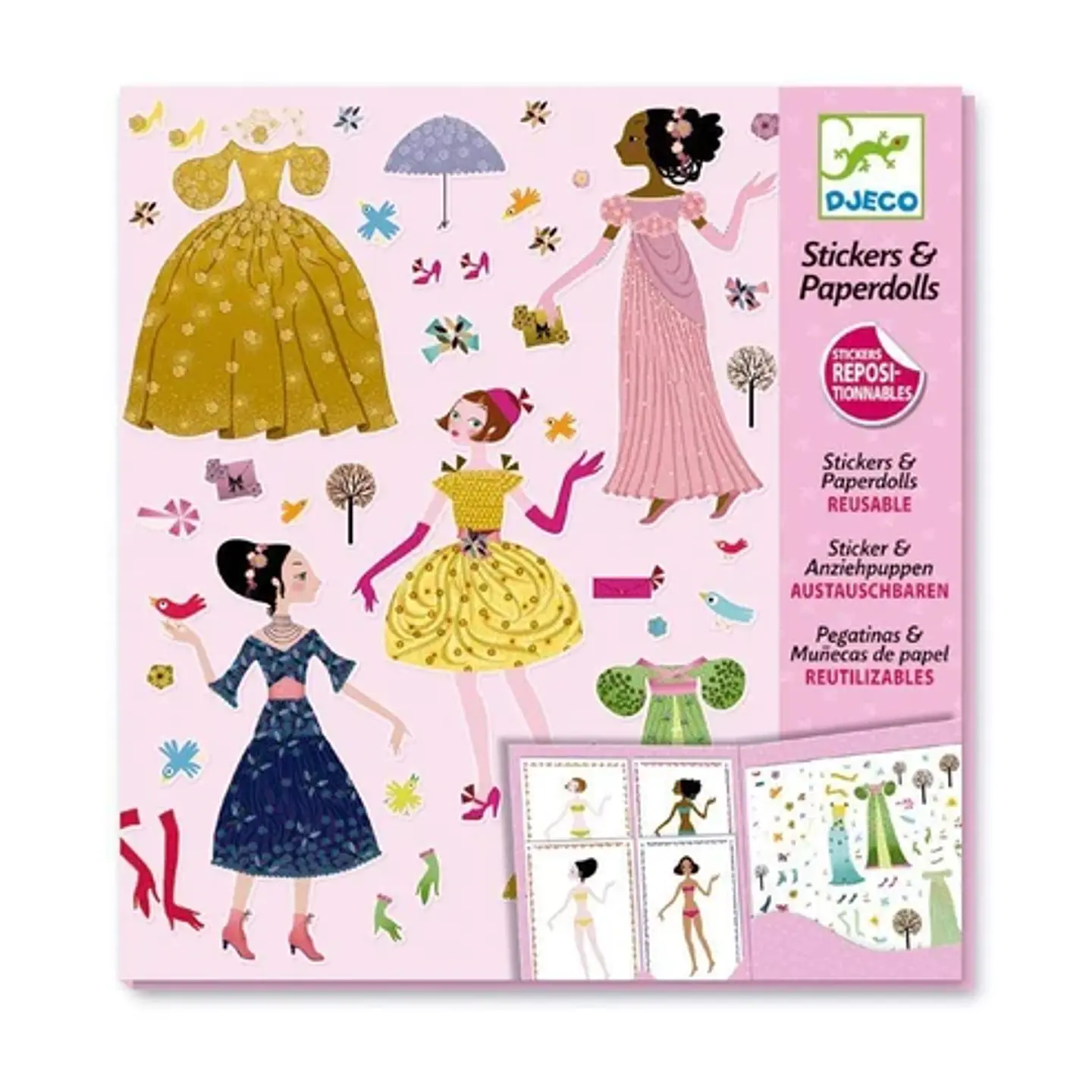 Stickers y Muñecas de Papel Reutilizables - Djeco 1