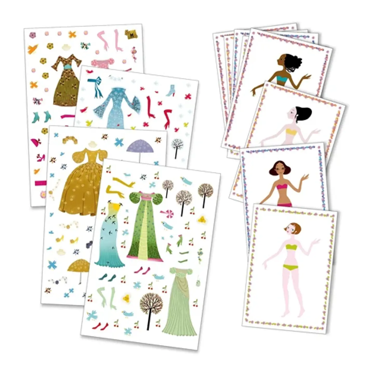 Stickers y Muñecas de Papel Reutilizables - Djeco 2