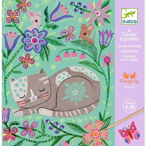 Tarjetas para Raspar Animales del Jardín - Djeco