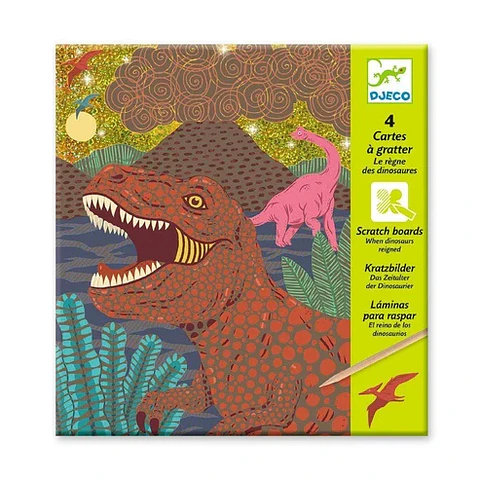 Tarjetas para Raspar El Reino de los Dinosaurios - Djeco