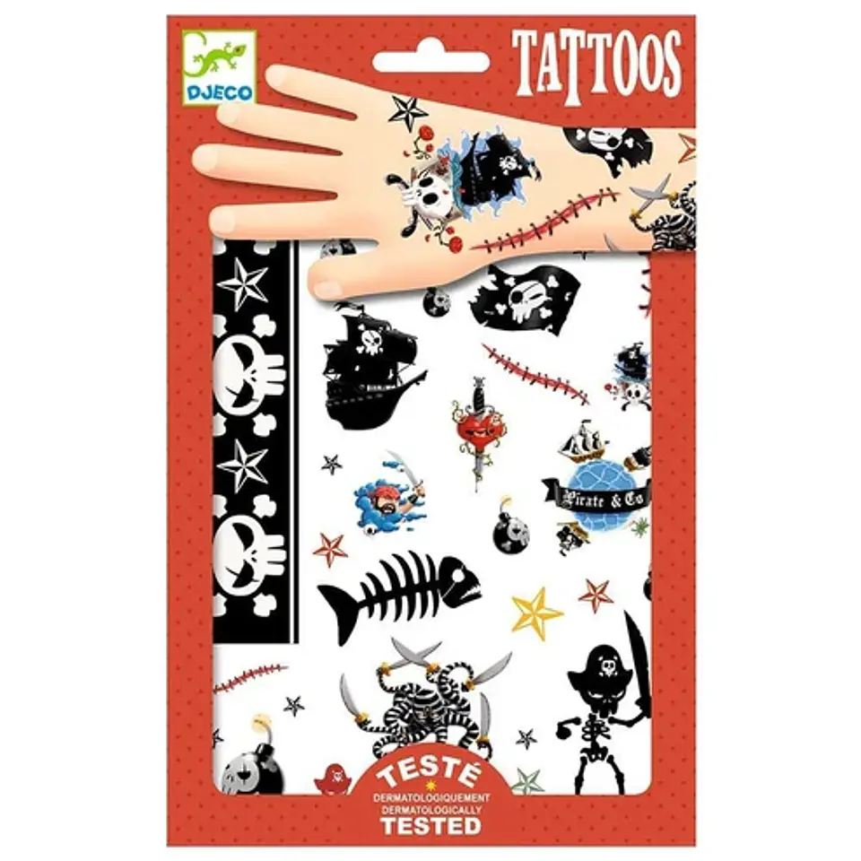 Tatuajes Temporales Piratas - Djeco 1