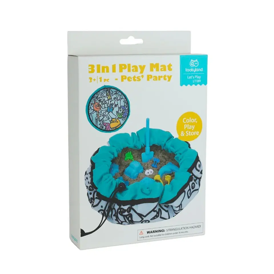 Alfombra de Juego 3 en 1 Animales - Tooky Toy 1